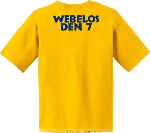 Goin' Great!! Den 7 CUB SCOUT Webelos
 Den 7
 Gallopin' Gators T-shirt Design 