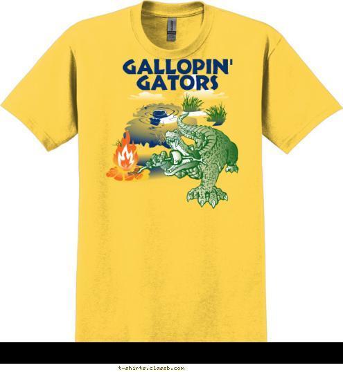 Goin' Great!! Den 7 CUB SCOUT Webelos
 Den 7
 Gallopin' Gators T-shirt Design 