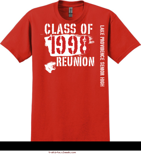 New Text Yesterday's Dreamers Today's Achievers Tomorrow's Legacies It's a 98-Thang

Yall Wouldn't

Understand!!! 1998 LAKE PROVIDENCE SENIOR HIGH REUNION CLASS OF T-shirt Design 