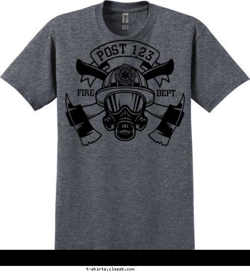 Your text here DEPT. FIRE POST 123 T-shirt Design SP6769