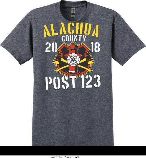 18 Your text here COUNTY POST 123 18 20 ALACHUA T-shirt Design SP6772