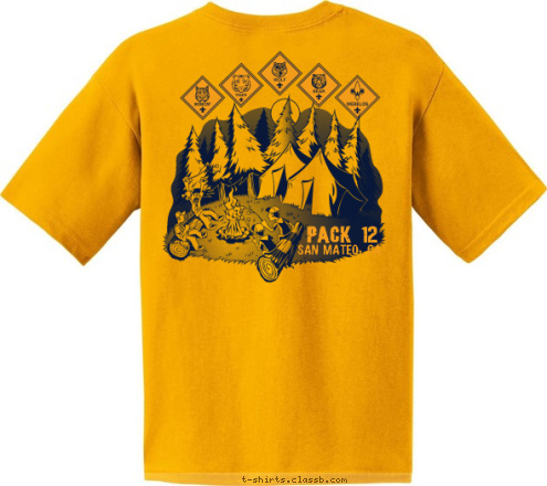 SAN MATEO, CA PACK 12 SAN MATEO, CA PACK 12 T-shirt Design 