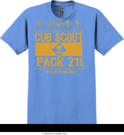 PACK 211 Ocean Springs, MS   CUB SCOUT T-shirt Design 