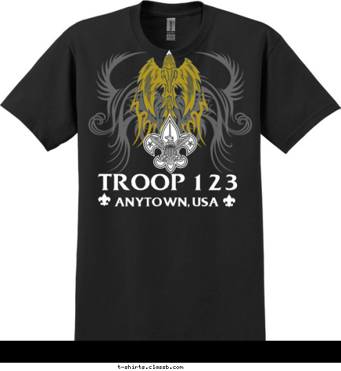 ANYTOWN, USA TROOP 123 T-shirt Design 