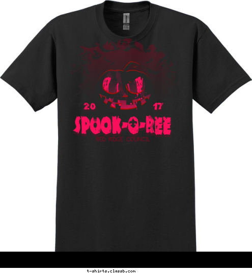 RED RIDGE COUNCIL 17 20 SPOOK-O-REE SPOOK-O-REE T-shirt Design 