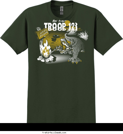 CITY,
STATE TROOP 123 Boy Scout T-shirt Design 