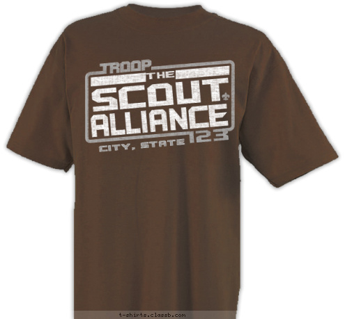 ALLIANCE SCOUT THE CITY, STATE 123 T-shirt Design 