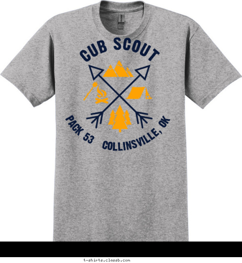 PACK 53   COLLINSVILLE, OK CUB SCOUT T-shirt Design 