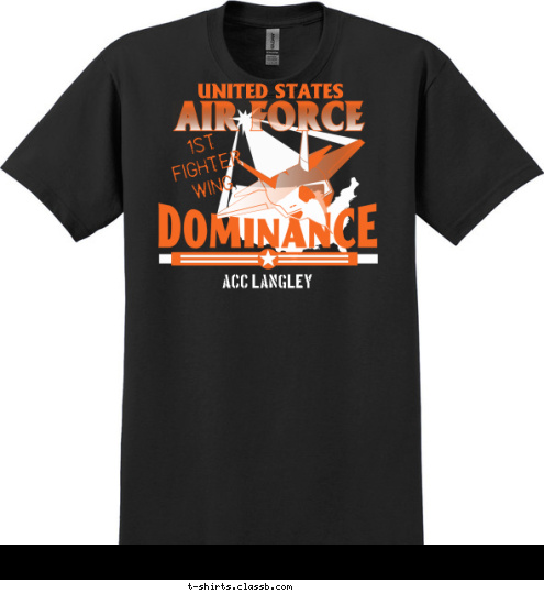 ACC LANGLEY 1ST
FIGHTER
WING UNITED STATES T-shirt Design 