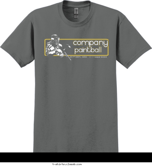 company paintball ANYTOWN, USA (111)222-3333 T-shirt Design 