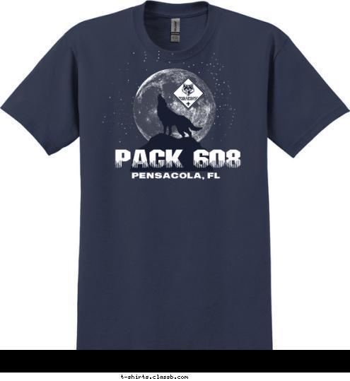 PACK 608 PENSACOLA, FL T-shirt Design 