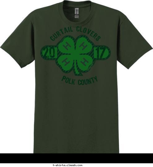 17 20 Polk County Curtail Clovers T-shirt Design 