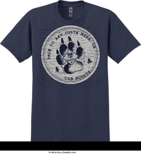 CUB SCOUTS PACK 711 • Costa Mesa, CA  T-shirt Design 