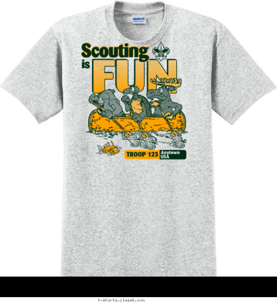 Scout fun canoe design T-shirt Design