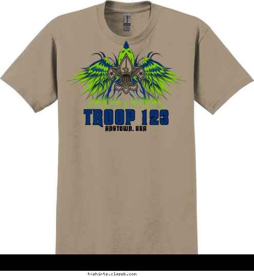 ANYTOWN, USA TROOP 123 T-shirt Design 