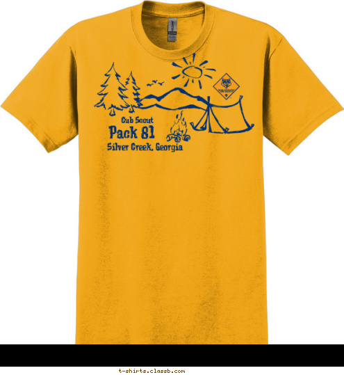 Pack 81 Silver Creek, Georgia Cub Scout T-shirt Design 