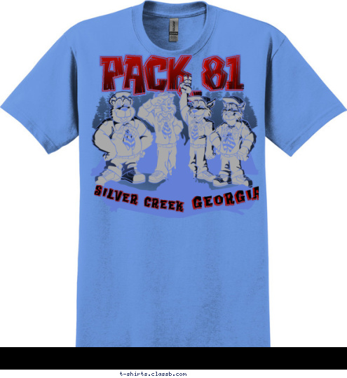 Georgia Georgia Silver Creek Silver Creek PACK 81 PACK 81 T-shirt Design 