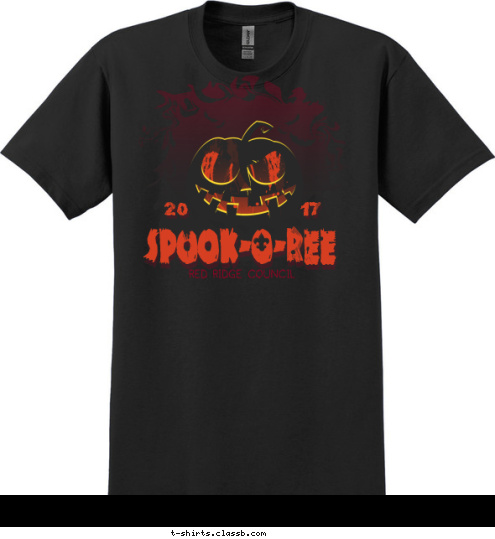 RED RIDGE COUNCIL 17 20 SPOOK-O-REE SPOOK-O-REE T-shirt Design 