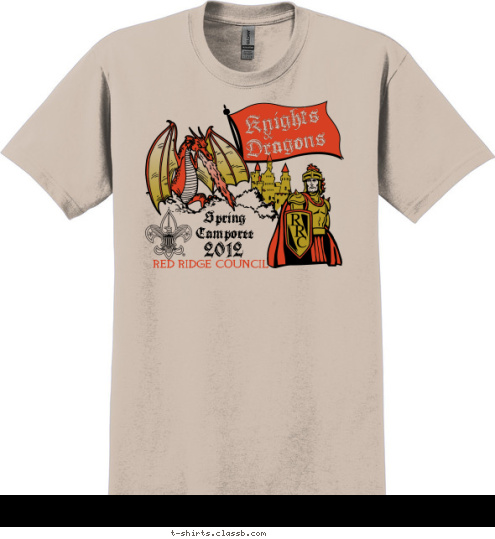 & RED RIDGE COUNCIL 2012 Spring
Camporee Knights
Dragons T-shirt Design 