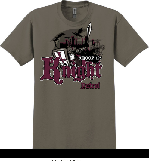 TROOP 123 Patrol night K T-shirt Design 