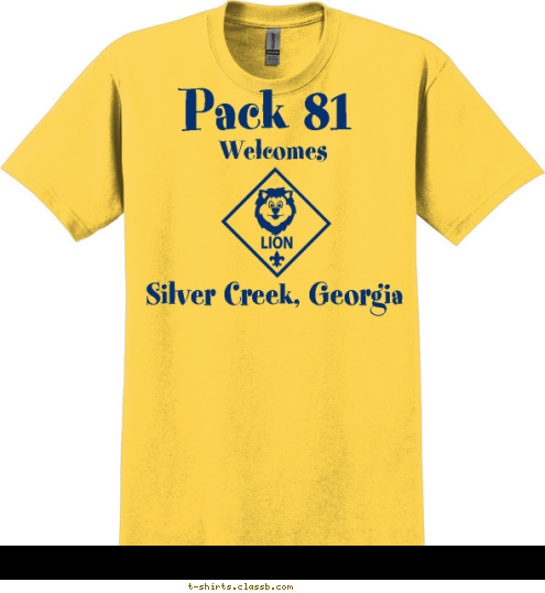 Welcomes Pack 81 Silver Creek, Georgia T-shirt Design 