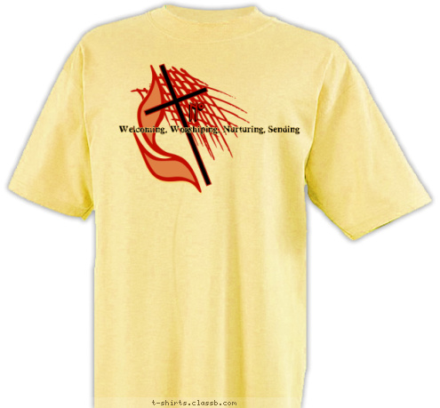 no no Welcoming, Worshiping, Nurturing, Sending T-shirt Design 