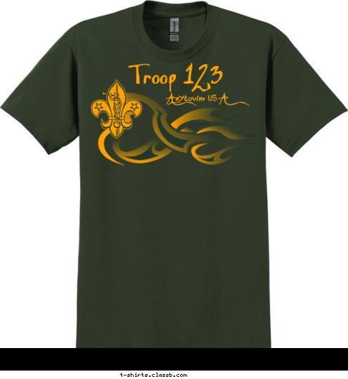 Troop 123 Anytown, USA T-shirt Design SP6867