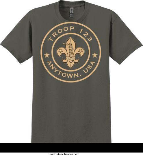 ANYTOWN, USA PACK 123 Your text here TROOP 123 ANYTOWN, USA T-shirt Design SP6869