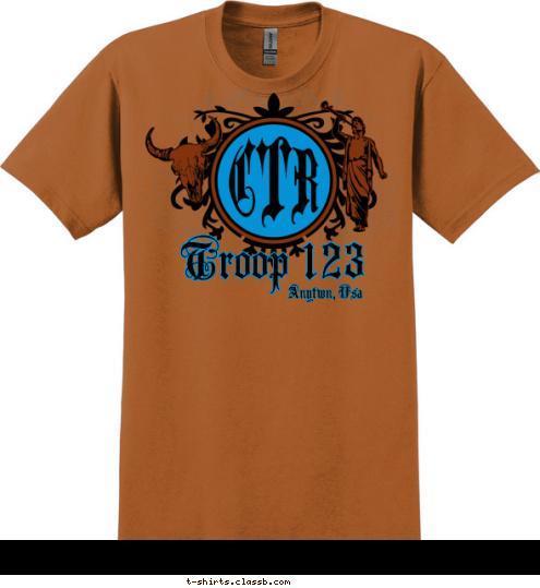 Anytwn, Usa Troop 123 T-shirt Design SP6871