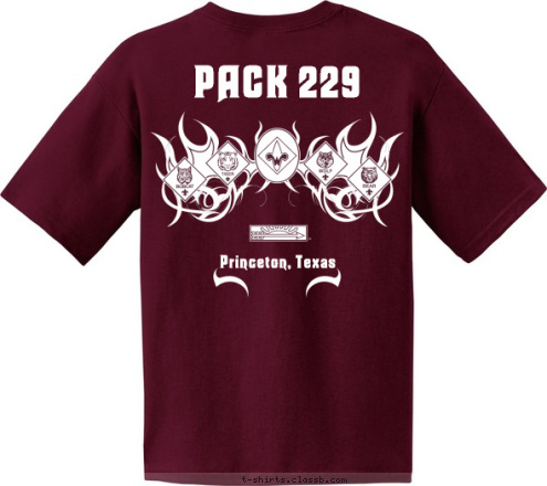 EST 2015 229 PACK 229 Princeton, Texas Princeton, Texas PACK CUB SCOUT T-shirt Design 