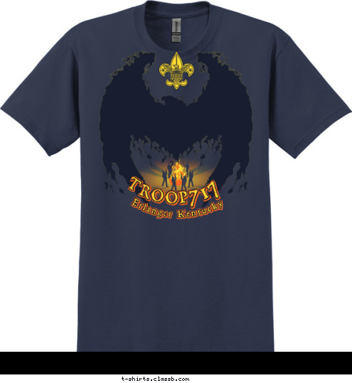 Erlanger Kentucky 717 TROOP T-shirt Design 