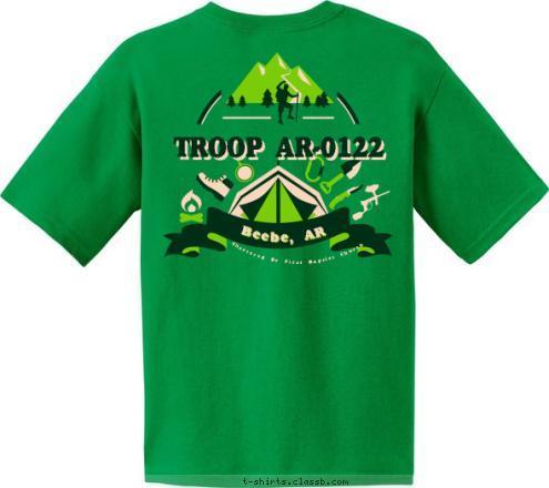 Trail Life Troop AR-0122  Beebe, AR TROOP AR-0122 TROOP AR-0122 Chartered By First Baptist Church  Beebe, AR WALK WORTHY TRAIL LIFE USA T-shirt Design 