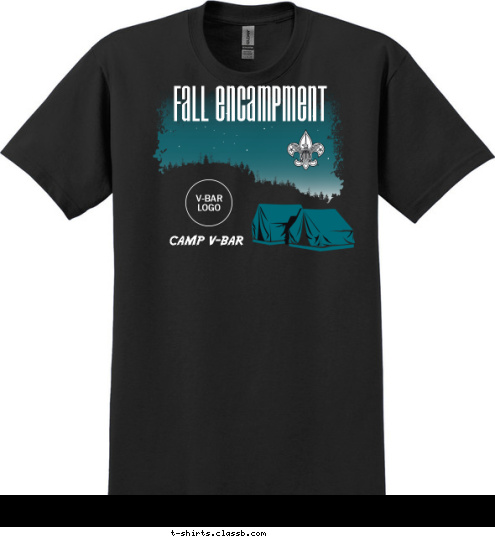 V-BAR
LOGO CAMP V-BAR FALL ENCAMPMENT T-shirt Design 