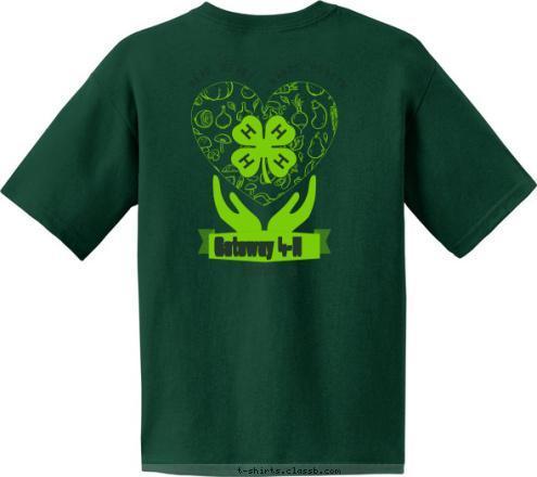 PACK 123   CITY, STATE CUB SCOUT HANDS HEALTH Windsor, CA Gateway 4-H HEAD HEART Gateway 4-H
Windsor, CA T-shirt Design 