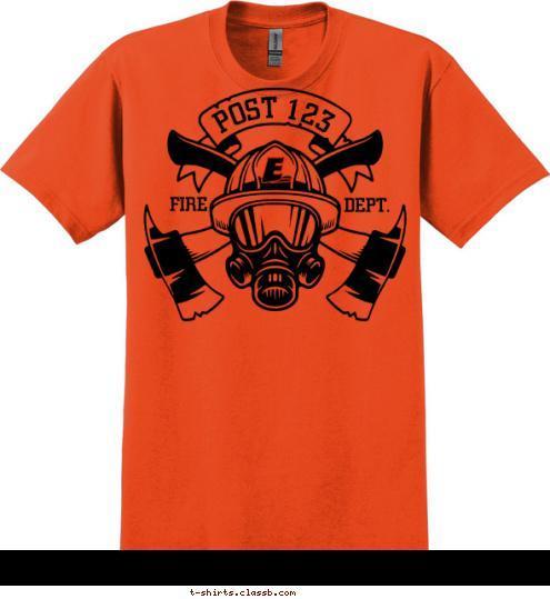 DEPT. FIRE POST 123 T-shirt Design 