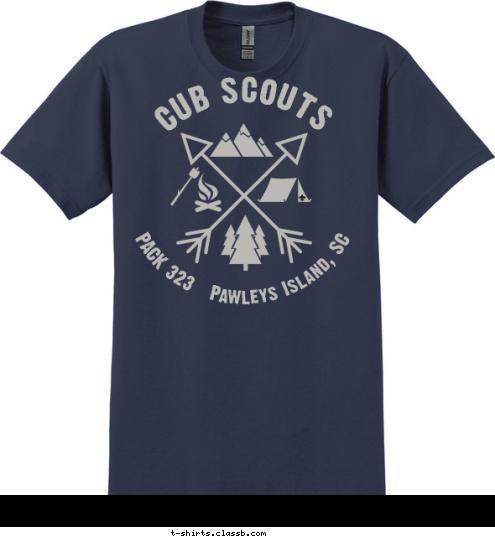 PACK 323   Pawleys Island, SC CUB SCOUTS T-shirt Design 