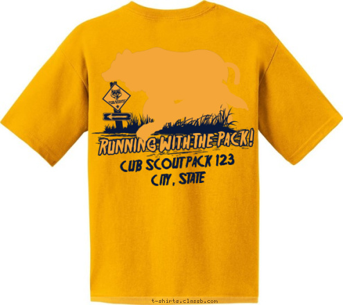 CUB SCOUT PACK 123
CITY, STATE T-shirt Design 