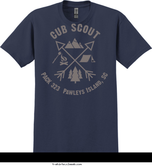 PACK 323  Pawleys Island, SC CUB SCOUT T-shirt Design 