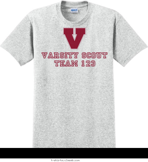 Your text here TEAM 123 VARSITY SCOUT
 T-shirt Design SP538