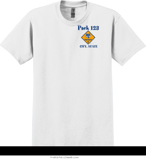 Pack 123 CITY, STATE T-shirt Design 