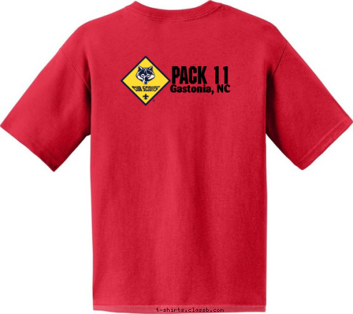 PACK 11 Gastonia, NC DO YOUR BEST. PACK 11 T-shirt Design 