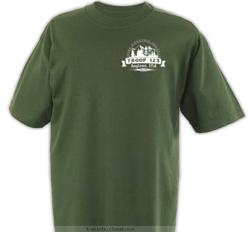 TROOP 123 ROCKY MOUNTAIN CAMPOUT 2012 Anytown, USA T-shirt Design 