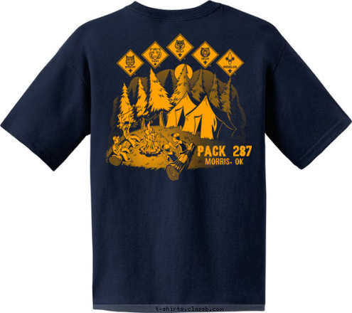 PACK 287 Morris, OK Morris, OK PACK 287 CUB SCOUT T-shirt Design 