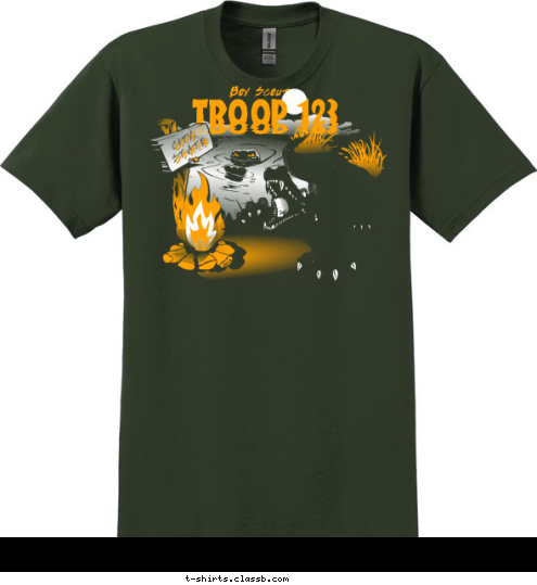 CITY,
STATE TROOP 123 Boy Scout T-shirt Design 