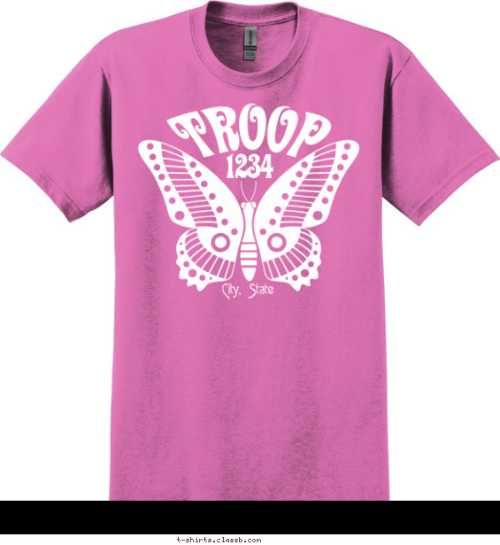 Retro Butterfly T-shirt Design