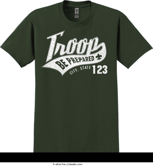 Your text here 123 123 CITY, STATE BOY SCOUT T-shirt Design SP541
