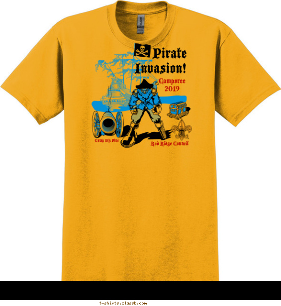 Pirate Invasion Camporee T-shirt Design