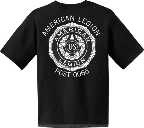 AMERICAN LEGION AMERICAN LEGION
 POST 0066 POST 1234
 T-shirt Design 