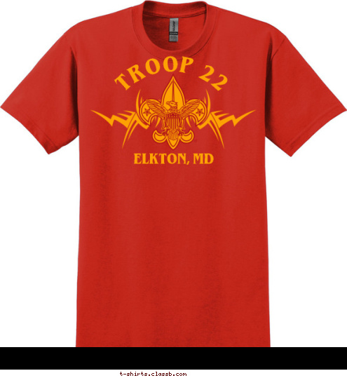 TROOP 22 ELKTON, MD T-shirt Design 