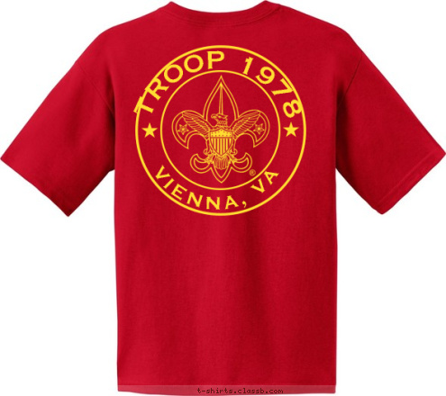 VIENNA, VA TROOP 1978 TROOP 1978 VIENNA, VA T-shirt Design 